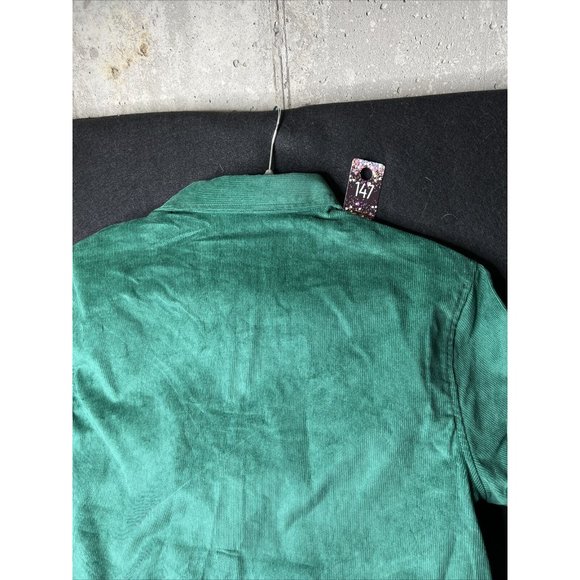 Disney Shirt Adult Large Green Santa Mickey Mouse Embroidered Corduroy - Picture 12 of 12